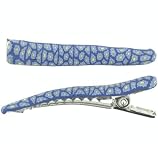 Blue Flower Fimo Hair Clips Charm
