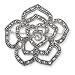 Sterling Silver Marcasite Rose Pin