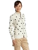 (キャロウェイアパレル)Callaway Apparel フルジップドット柄カシミヤニット 260869 030 WHITE WHITE L