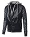 DressForLess Men's Layered Hooded Leather Jacket