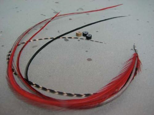 Christmas Red Feather Hair Extensions 5 Feathers