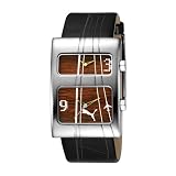 PUMA Unisex PU101601003 Dual Silver and Wood Grain Dial Watch