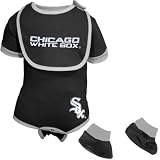 Chicago White Sox Infant Black Bib & Booties Set