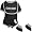 Chicago White Sox Infant Black Bib & Booties Set