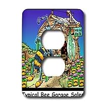 Londons Times Funny Bugs and Slugs Cartoons - Typical Bee Garage Sales - Light Switch Covers - 2 plug outlet cover