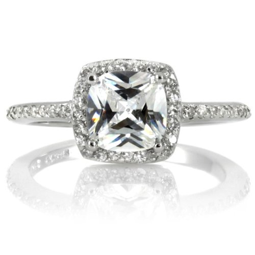 Liezel’s Engagement Ring – Cushion Cut CZ – 925 Sterling Silver