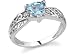 Trillion-Cut Blue Topaz and Diamond Ring, 14K White Gold