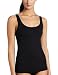 Flexees Women's Fat Free Tailored Tank Top, Black, Medium