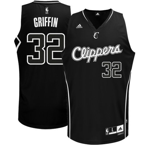 NBA Men's Los Angeles Clippers Blake Griffin Black-Black-White Swingman Jersey (Black/White, Medium)