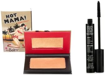 theBalm Makeup Bundle - 2 Items: What's Your Type? "Tall, Dark, and Handsome" Black Mascara and Hot Mama Shadow/Blush