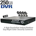 Q-see 4Channel DVR with 250GB HDD & 4 CMOS Cameras