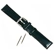 Oilskin Chrono Watch Band Black Geniune Leather 18mm