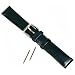 Oilskin Chrono Watch Band Black Geniune Leather 18mm