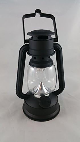 15-LED Black Hurricane Lantern with Dimmer Switch