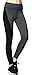 Neonysweets Womens Running Yoga Pants Workout Leggings with Pocket Black Gray M