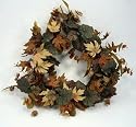 Wreath eucalyptus grape maple leaf 22" f