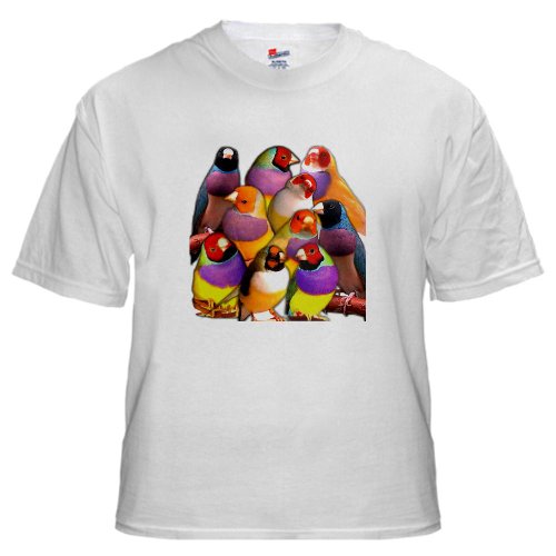 Gouldian Finch White T-Shirt Pets White T-Shirt by CafePress