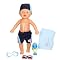 MGA Entertainment BB Mommy Look I Can Swim-Boy