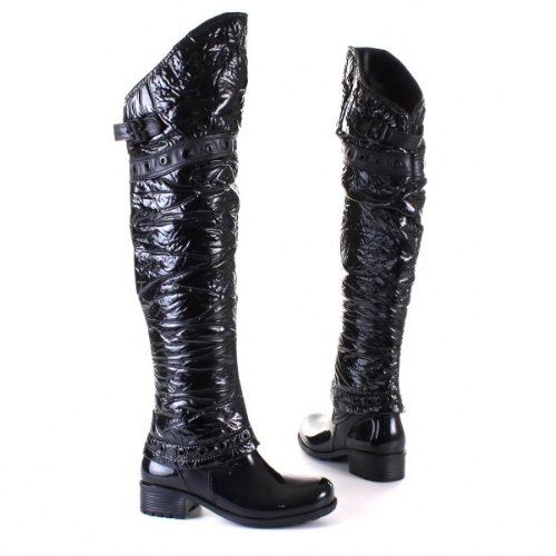 Damen Schuhe, Stiefel, DC561-132A, Gummi, Schwarz, Gr 36
