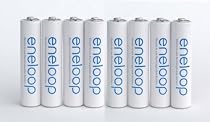 Sanyo Eneloop 8 Pack AAA NiMH Pre-Charged Rechargeable Batteries