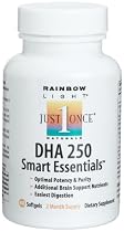 Rainbow Light DHA 250 Smart Essentials 60-Count Softgels (Pack of 2)