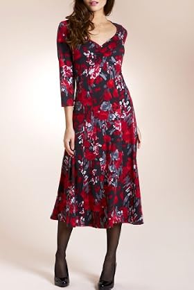 Per Una Empire Line Floral Print Jersey Dress [T62-2663I-S]