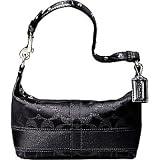 Coach Signature Stripe Stud Top Handle Pouch in Black 42019