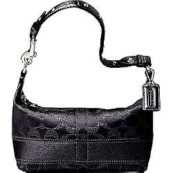 Coach Signature Stripe Stud Top Handle Pouch in Black 42019