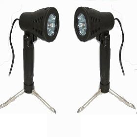 Ex-Pro� Photo Professional Mini Day (Natural) 21 LED Cool Running Continuous run Light Set Mini Lighting kit for Photo Tents for White back photography with stands, True Day Light Specific 21 LED Cool 6400K GU10C bulbs included to give clean white daylight. 240v, Mini Light Kit suitable for 30cm, 40cm Tents, Cubes or Desk Top Studio Lighting boxes. Ideal for small part / Product photo's.