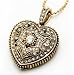 8GB USB Flash Drive Classical Gold and Silver Cubic Diamond Heart Design with Necklace