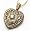 8GB USB Flash Drive Classical Gold and Silver Cubic Diamond Heart Design with Necklace