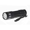 Keystone 9BK 9-LED Compact Aluminum Flashlight with Batteries, Black