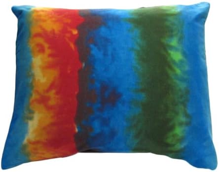 100% Jersey Knit Cotton Standard Pillow Case (Bright tie dye) Pack Of 2
