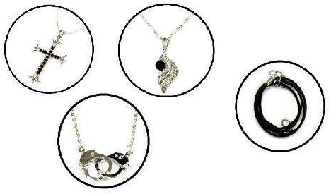 Three with a rope chain that hard to [3 points] JYJ Jaejoong set cross necklace cross necklace handcuffs chain necklace feather motif necklace K-POP TVXQ Korean goods wound (japan import) by JJ necklace