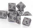 Opaque Polyhedral 16mm Dark Grey/black d10 Dice
