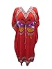 Red Long Caftan Resort Wear Kaftan Beach Cover Up Dress