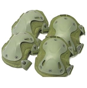 Outdoorguru Tactical Assault Combat Skate Knee & Elbow Pads Protective