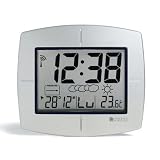 Review Oregon Scientific JM828 / Oregon Scientific Silver Jumbo Wall Clock and Weather Station JM828