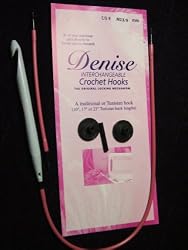 Denise Interchangeable I9 5.5mm Crochet Hook Pink Cords Set