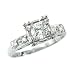 14K White Gold Antique Diamond Engagement Ring