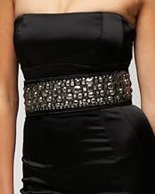 Wide Beaded Statement Belt