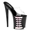 8 Inch Heel Sexy Shoes 5 Buckle Platform Shoes Pink