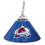 NHL Colorado Avalanche 14-Inch Single Shade Bar Lamp, Blue