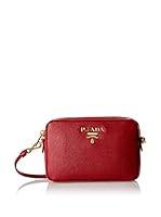 Prada Bandolera Mattoncino Cross Body (Rojo)