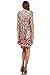 ColorMC Women's Plus Size Paisley Print Asymmetric Hem Sleeve Shift Knit Dress