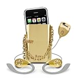 iLuv i82 Crystal Holster Case with Hands-Free Ear Clips and In-Line Microphone for iPhone 1G (Pink)