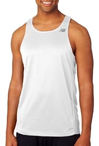 New Balance Men's Tempo Performance Running Singlet - NB9138 - White - Medium