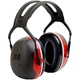 3M Peltor X-Series Over-the-Head Earmuffs, NRR 28 dB, One Size Fits Most, Black/Red X3A (Pack of 1)