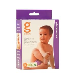 gDiapers gPants Pouches, Medium/Large/X-Large (6 Count)