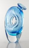 Glass Vase Blue Sommerso Wonderful 100% Handblown Art X1270